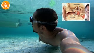 كيف تواجه مشاكل التهابات الاذن فى السباحة | كيف تعادل الضغط اثناء الغطس