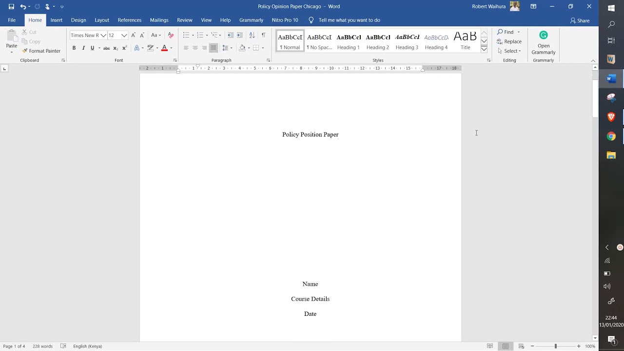 How To Format A Paper In Word How To Format A Paper In Word