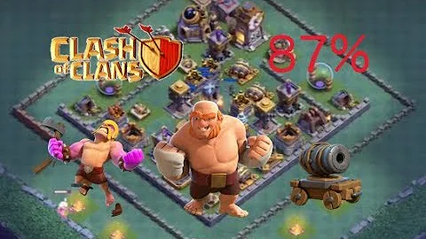 BH8 87% Attack Strategy(40 Barbs 4 Giants 5 Bombs 6 carts) #431.2