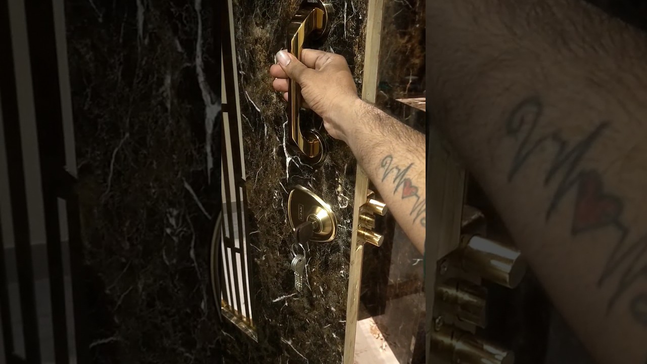 Lock With Pull handle in Golden model.. Europa Pro Lock