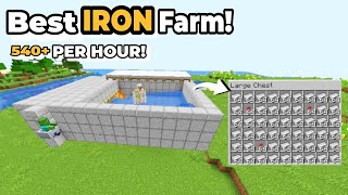 Minecraft || New IRON Farm 1.21 || 540+ PER HOUR || JAVA and Bedrock 
