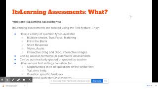ItsLearning Assessments: What?