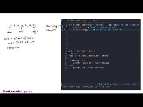 [1.2] Binary Search in Python (Iterative) | Algorithms in Python - YouTube