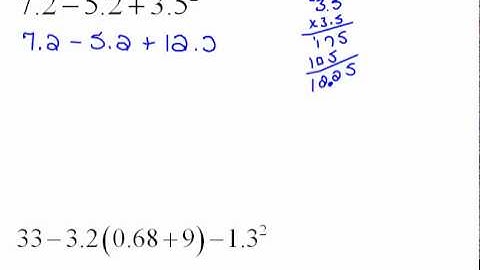 Order of Operations with Decimals  4.5