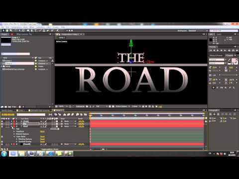 CZTUTORIÁL – After Effects 047 – The Road trailer title