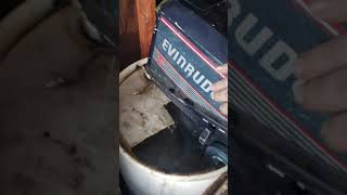 1989 Evinrude 6hp Shortshaft Test barrel run