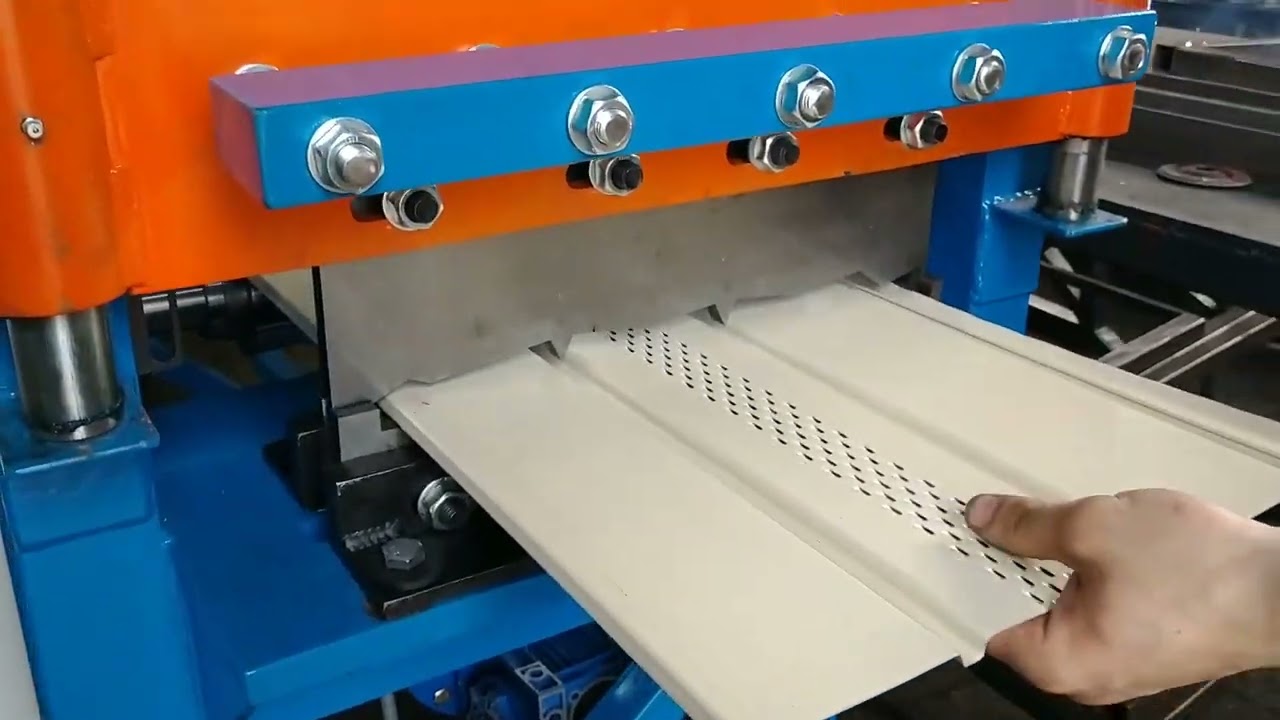Soffit panel roll forming line. Wall panel production