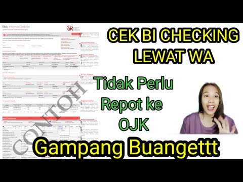 Cara Cek BI Checking Pakai WA. Gampang Bangettt 