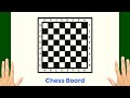 Learn How To Draw A Chess Board Step By Step Easy Chess Board Drawing