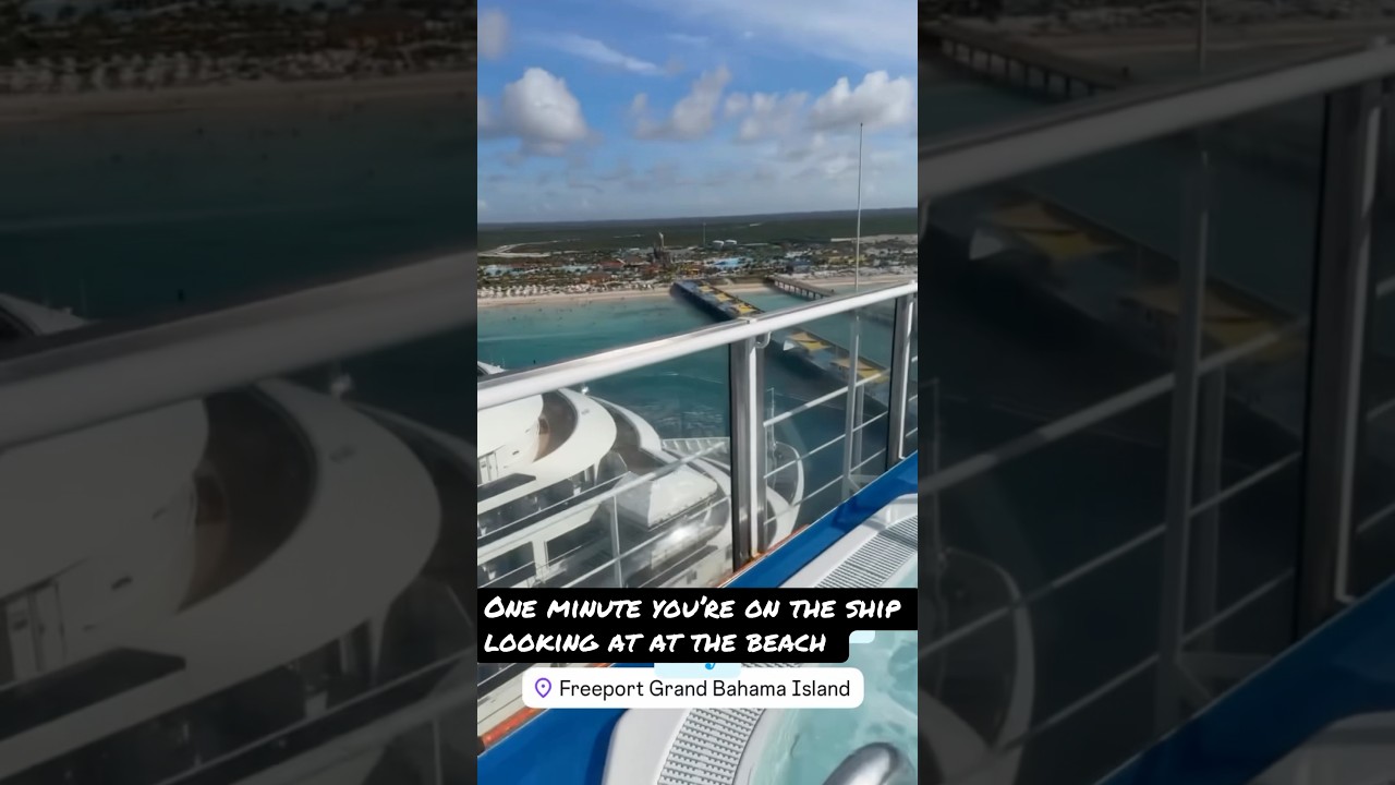 One minute your on the boat looking at the beach #carnivalcruise #ship #shiplife #trending
