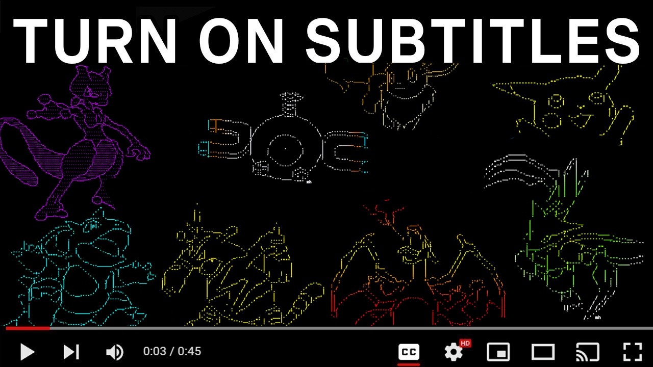Pokémon, But It’s Animated Entirely With Subtitles