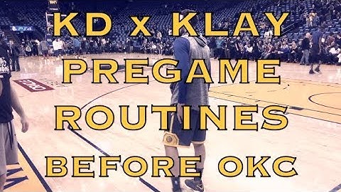 KD (Kevin Durant) and Klay pregame routines before Warriors (12-6) vs OKC Thunder