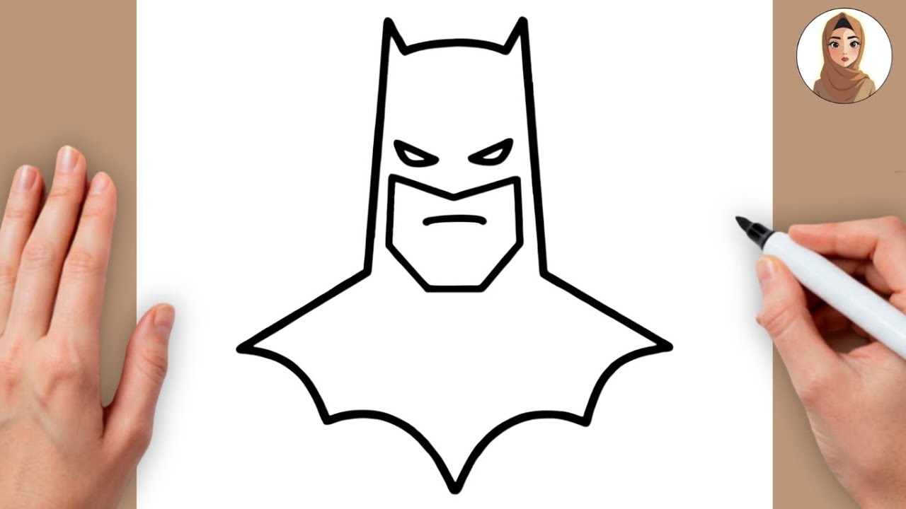 How to Draw Batman Logo Easy