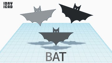 [1DAY_1CAD] BAT (Tinkercad : Know-how / Style / Education) [STL & Printing Service]