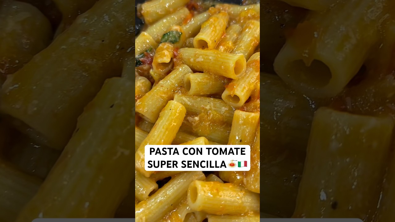 😱🍝 PASTA con SALSA de TOMATE SUPER SENCILLA🇮🇹⚠️ 