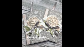 Jardin de papier Express - Une carte à 3 volets avec pochette #stampinup #jardindepapier