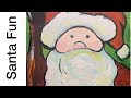 Xmas card Acrylic painting Relaxing / Acrylic / Christmas Santa Painting