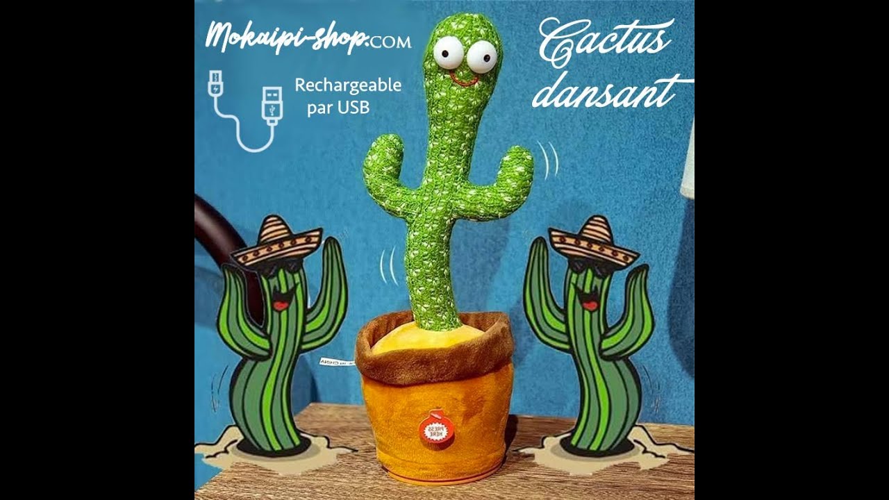 Peluche cactus dansant: « Dancing cactus » le cactus qui danse et