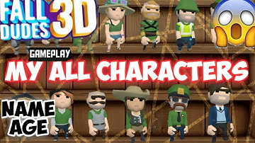 fall dudes 3D multiplayer announcement version:1.3.0| fall dudes 3D  all character name and age