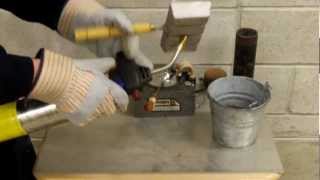 making 9mm bullets out of scrap lead pipe. PART 1 making ingots