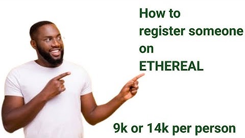 How to register someone on Ethereal | Make Revenue Shares on Ethereal