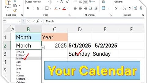 Make an Awesome Dynamic Excel Calendar with Drop Downs