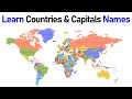 Learn Countries & Its Capitals Names | World Map | General Knowledge Video | Simple Way To Learn