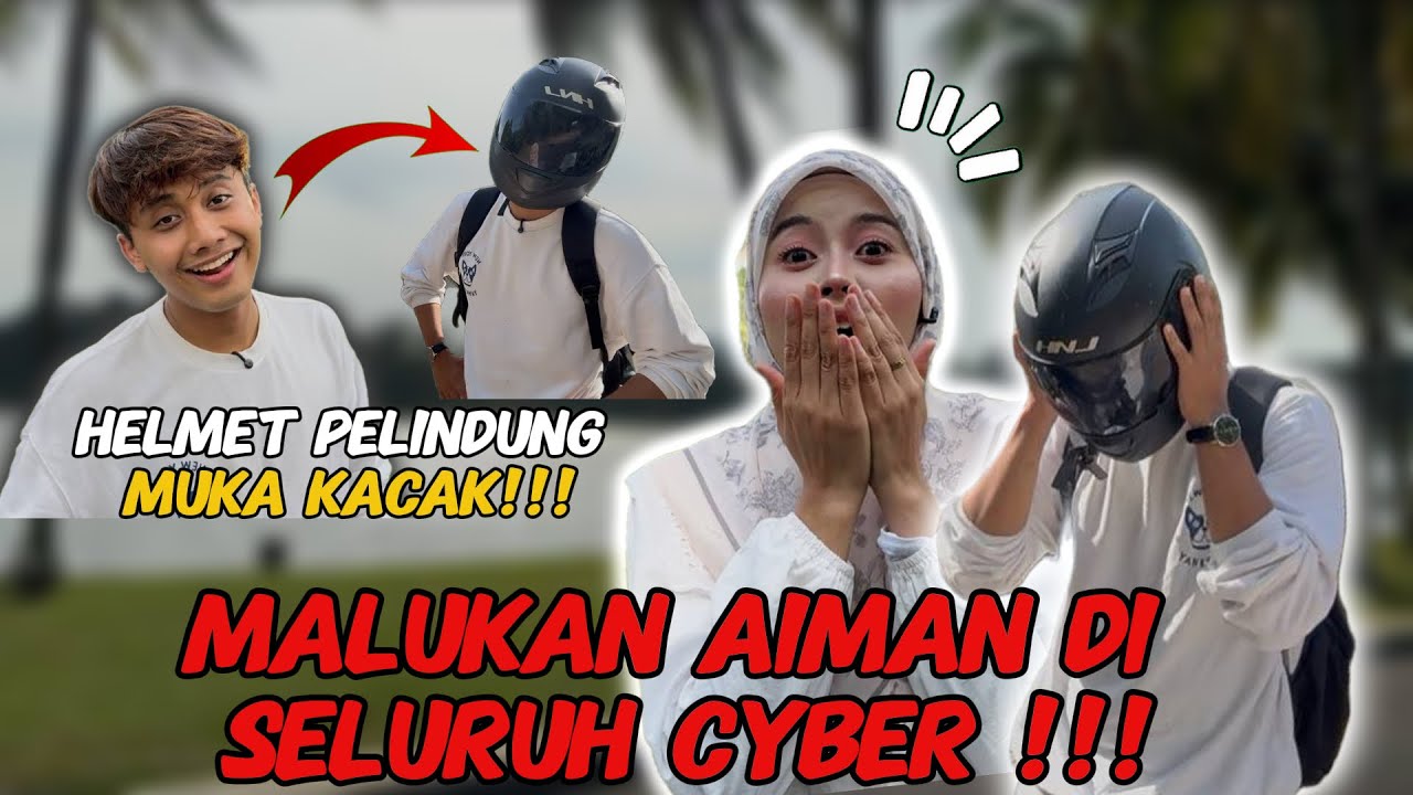 MALUKAN AIMAN❗️❗️ PAKAI HELMET SEHARIAN KERANA TERLALU KACAK❗️❗️❗️