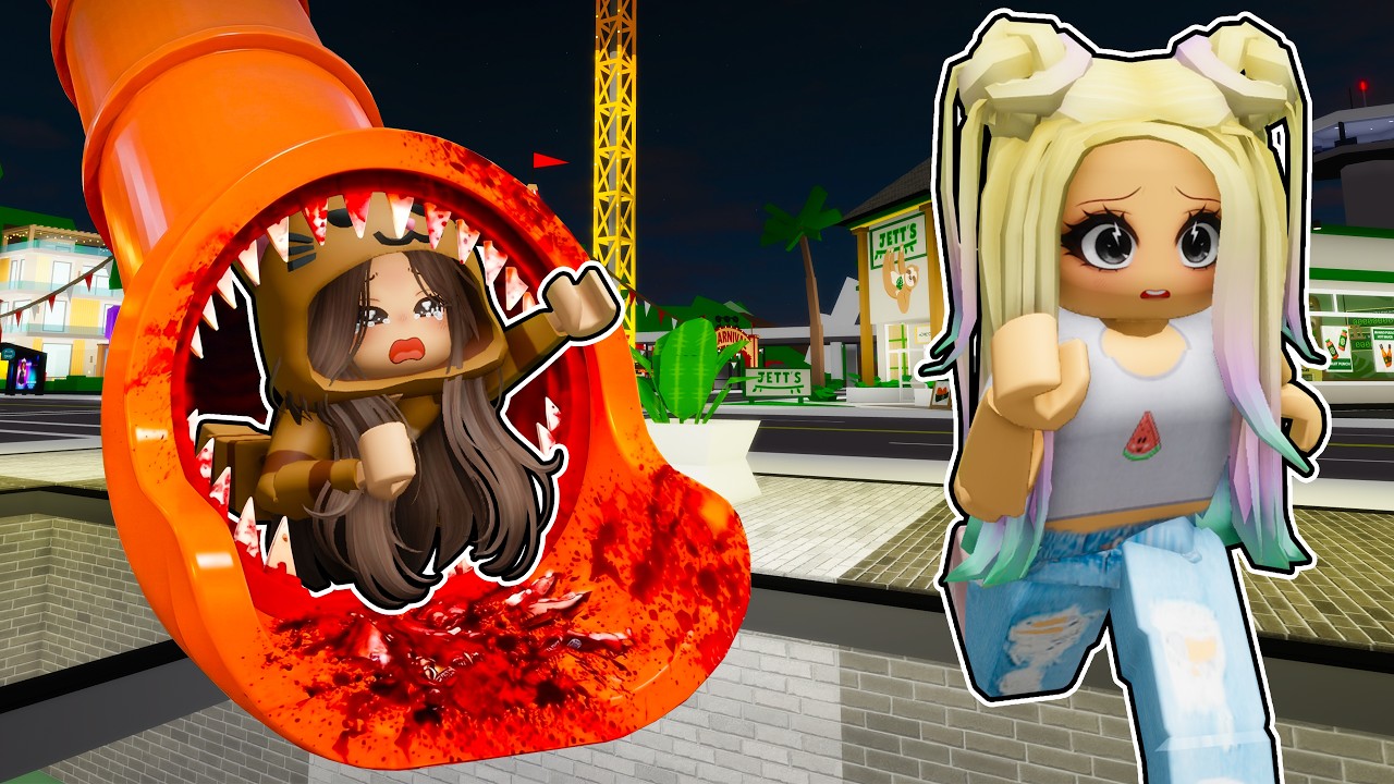 NUNCA VAYAS al TOBOGÁN MALDITO con Mandarina en Brookhaven Roblox