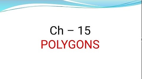 Class VI Ch-15 Polygons
