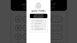 Giant cell arteritis #quiz #medicine #medicalschool #vasculitis