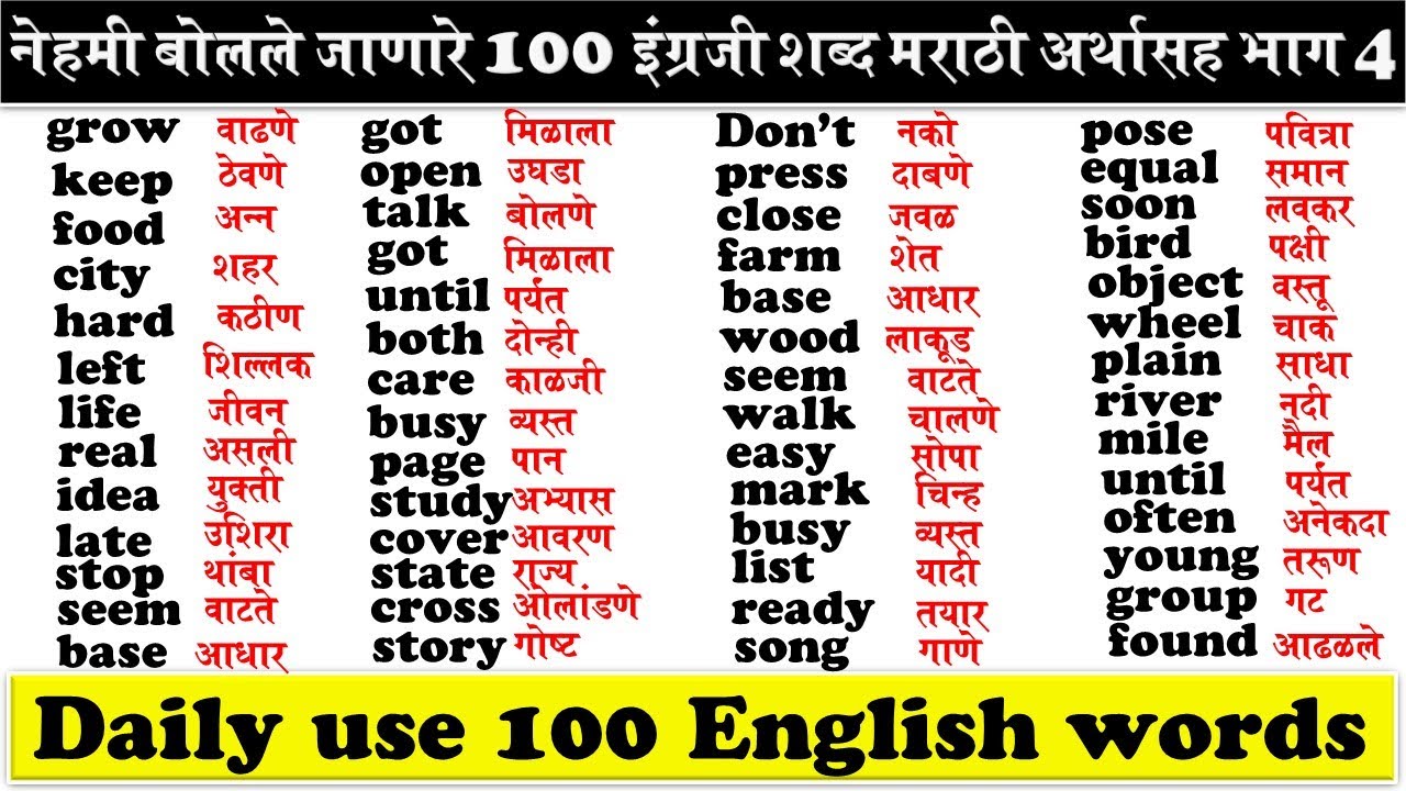 marathi essay english meaning