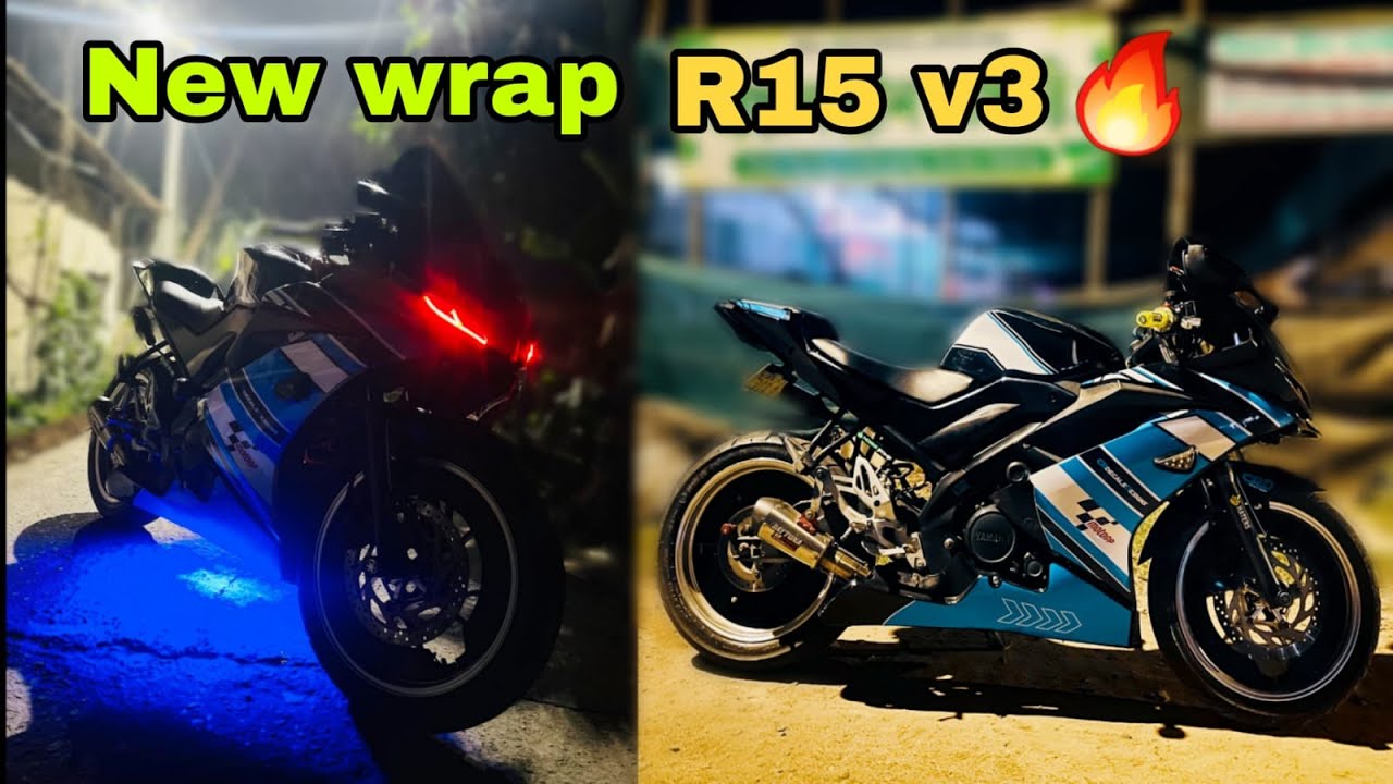 New wrap is ready on my bike 😍|| R15 v3 Best Modified⚡️ || SM vlogs ...