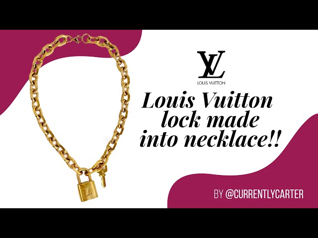 Louis Vuitton, Jewelry, Louis Vuitton Lv Lock 31 With 23 Gold Chain  Necklace