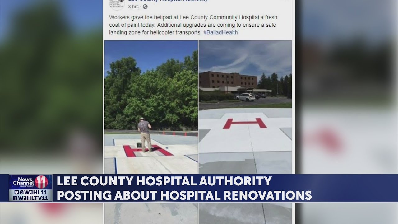 Lee County Hospital reveals new helipad paint, undergoing renovations -  YouTube