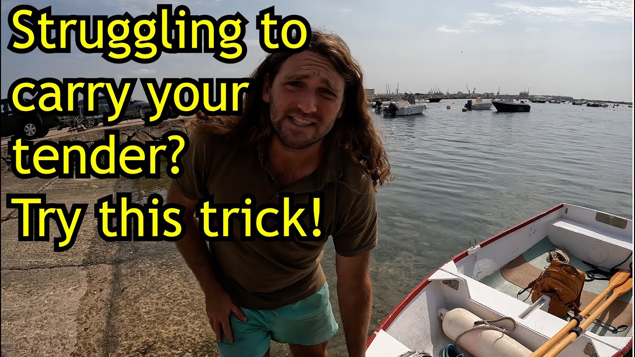 ⁣Getting Dinghy Ashore Solo : 1 Man Hard Dinghy Carry Made Easy