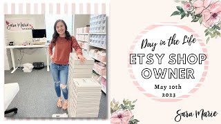 Sticker Storage Arrival &amp; Release Day! | Day in the Life of an Etsy Sticker Shop | Sara Marie