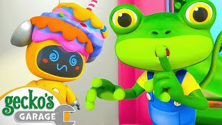 Flying Birthday Party Cake | Gecko's Garage | Cartoons For Kids | Toddler Fun Learning