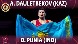 Azamat Dauletbekov (KAZ) vs Deepak Punia (IND) - Final // Asian Championships 2022