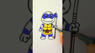 Colouring Donatello - Teenage Mutant Ninja Turtles #shorts screenshot 5