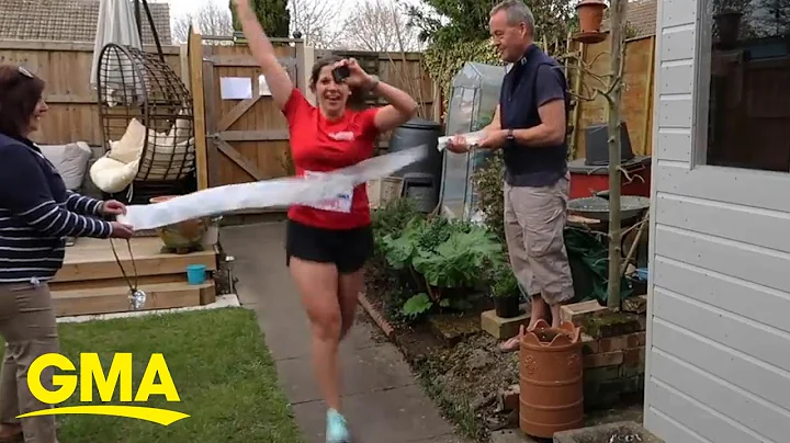 This woman ran a marathon in her backyard to raise...