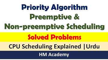 Priority Scheduling Algorithm in Urdu | Preemptive & Non-Preemptive |  Operating System | HM Academy