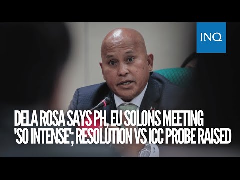 Dela Rosa says PH, EU solons meeting 'so intense'; Resolution vs ICC probe raised