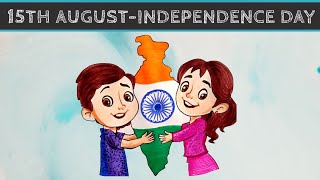 Independence Day Drawing - Easy Drawing For Independence Day 15th August | D Artshine