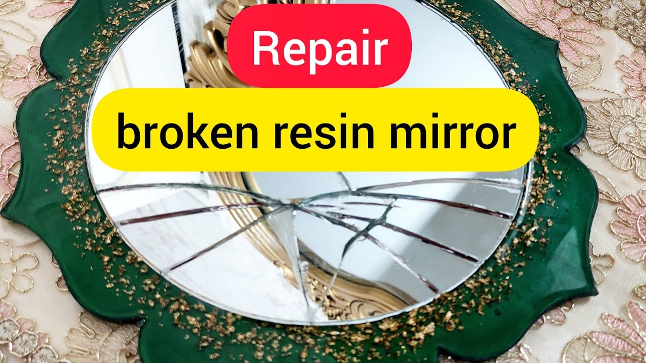 Fix A Broken Mirror With Resin! - On A Budget 