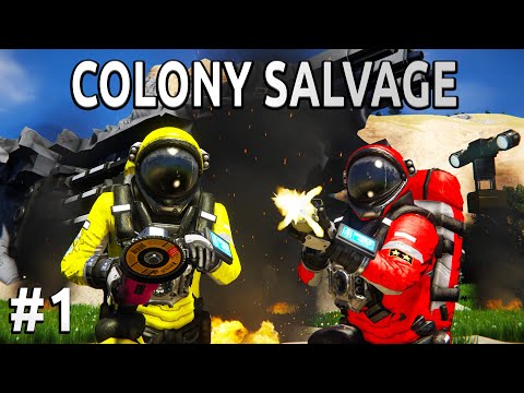Space Engineers - Colony SALVAGE - Ep #1 ATTACKED!