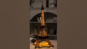 How to make 3d Eiffel tower model at home 😍 #howto #shorts #viral