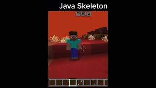 Minecraft Java Skeleton vs Bedrock Skeleton #minecraft #shorts