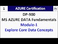 DP900  Azure Data Fundamentals Core Data Concepts