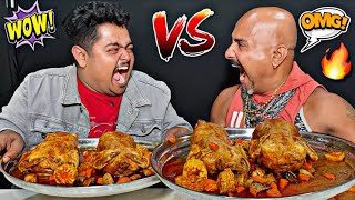Peri Peri Chicken Roasted | Eating Challenge Ft. @KandaVillageCooking | Chicken Leg Piece